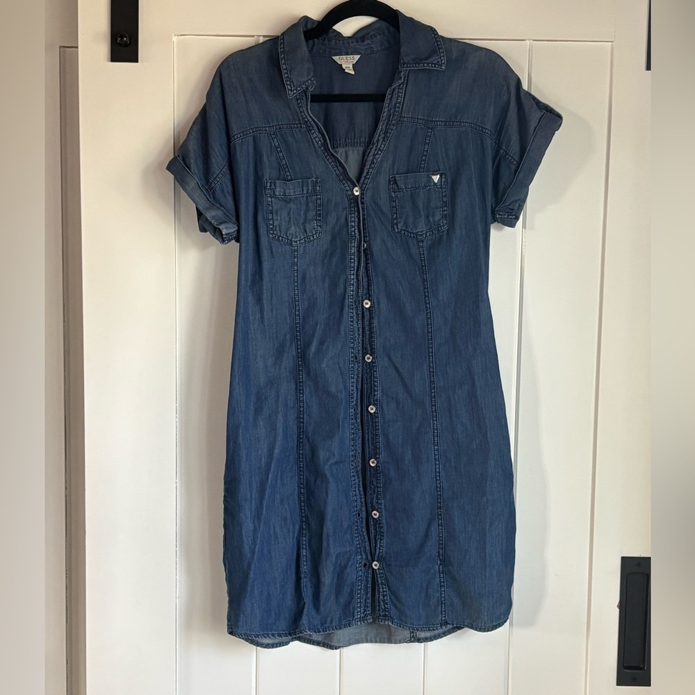 Guess Denim-Look Dress - Blue